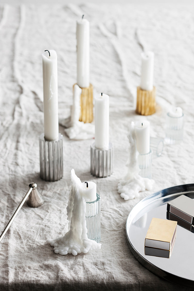 Ribb Candle Holder Set of 2 / Colours